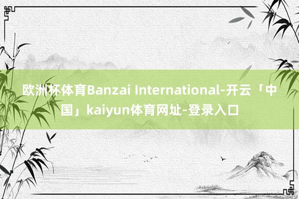 欧洲杯体育Banzai International-开云「中国」kaiyun体育网址-登录入口