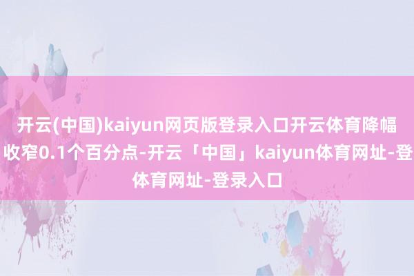 开云(中国)kaiyun网页版登录入口开云体育降幅比上月收窄0.1个百分点-开云「中国」kaiyun体育网址-登录入口